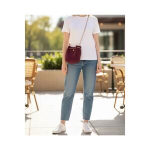 Vintage Suede Mini Bucket Azzaro Parfums Promotional Bag with chain NWOT